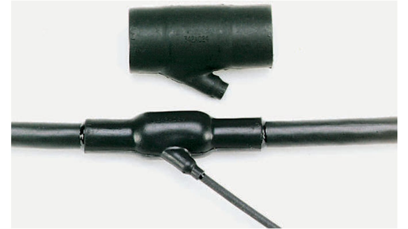 TE Connectivity 45° Side Breakout Black, Fluid Resistant Elastomer, 26.9mm