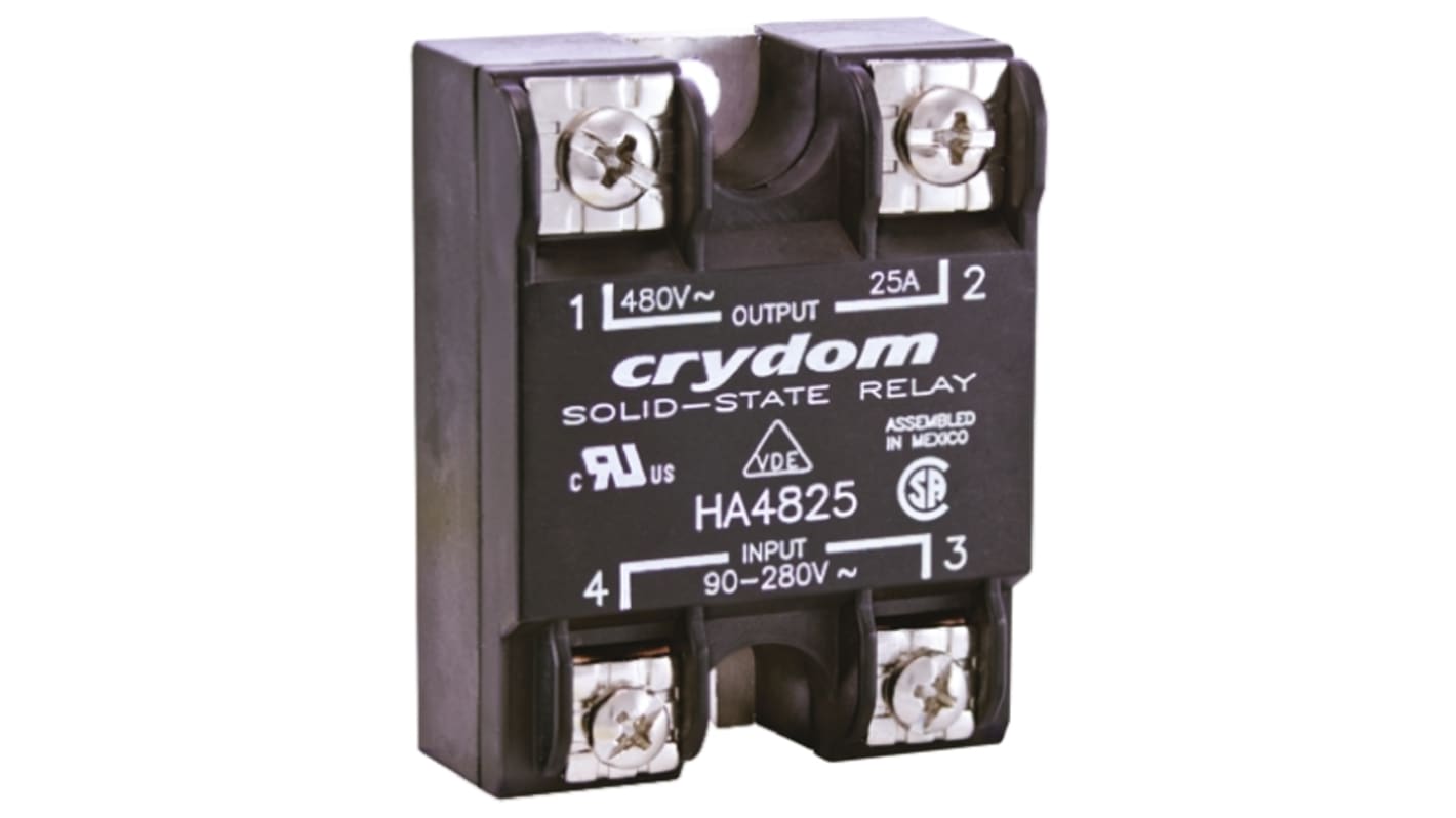 Sensata Crydom Solid State Relay, 75 A Load, Panel Mount, 530 V ac Load, 280 Vrms Control