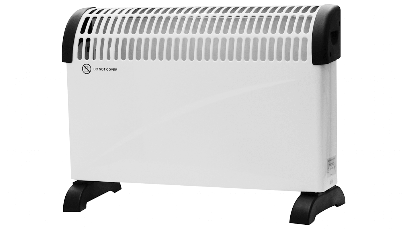 RS PRO 2kW Convection Convector Heater, Portable, Type G - British 3-pin