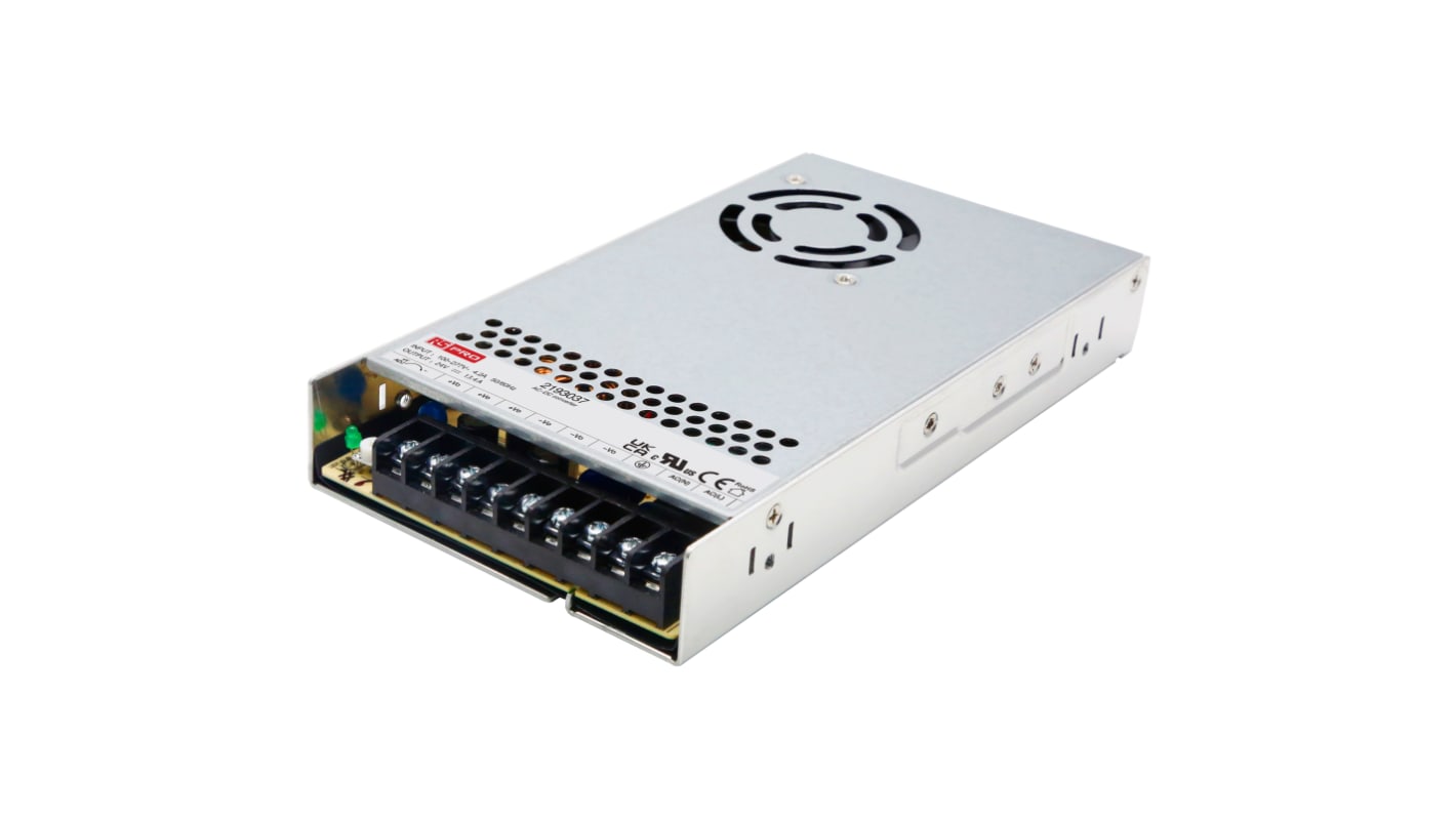 RS PRO Switching Power Supply, 24V dc, 13.4A, 320W, 1 Output, 85 → 305V ac Input Voltage