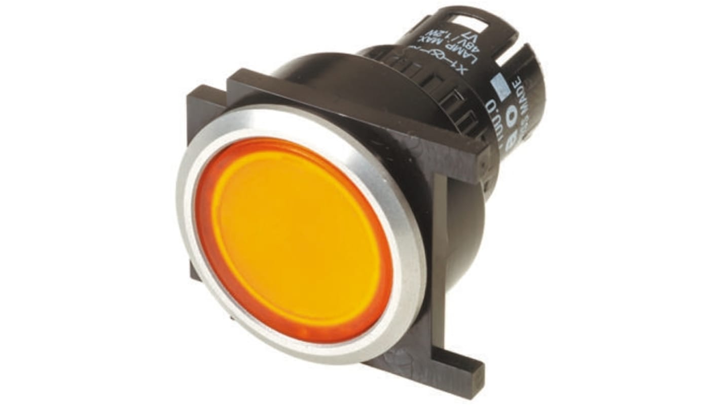 EAO Yellow Momentary Push Button Head, IP65