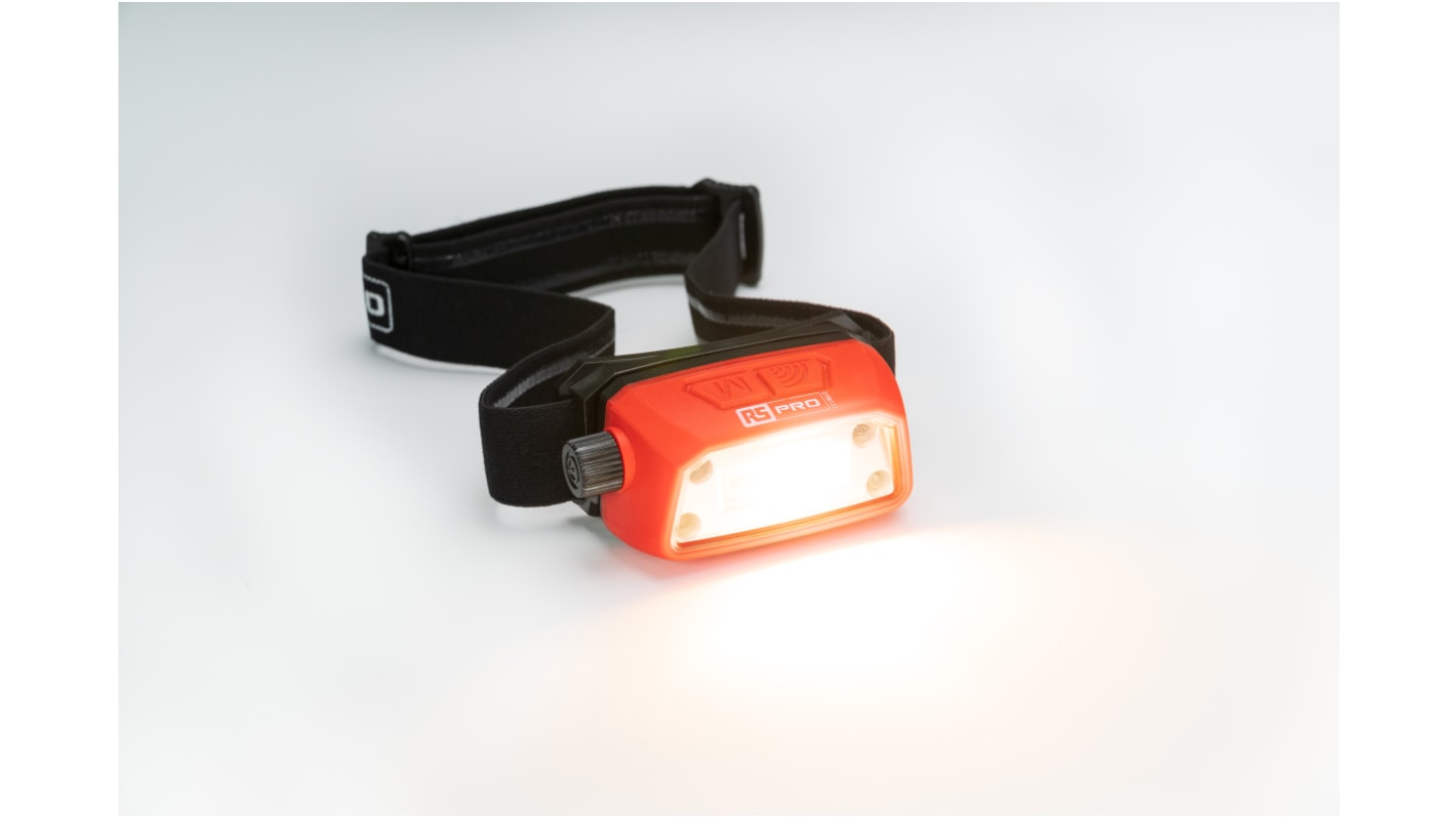 RS PRO LED Head Torch 350 lm, 21 m Range