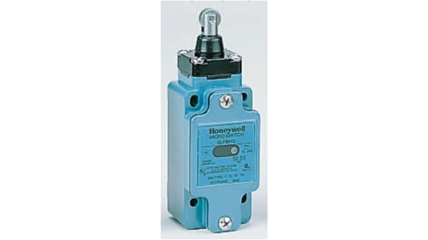 Honeywell GLF Series Plunger Limit Switch, NO/NC, IP67, SPDT, Die Cast Zinc Housing, 250V ac Max, 10A Max