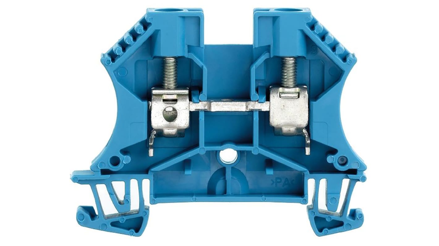 Weidmuller WDU Series Blue Feed Through Terminal Block, 6mm², Feed Through Termination