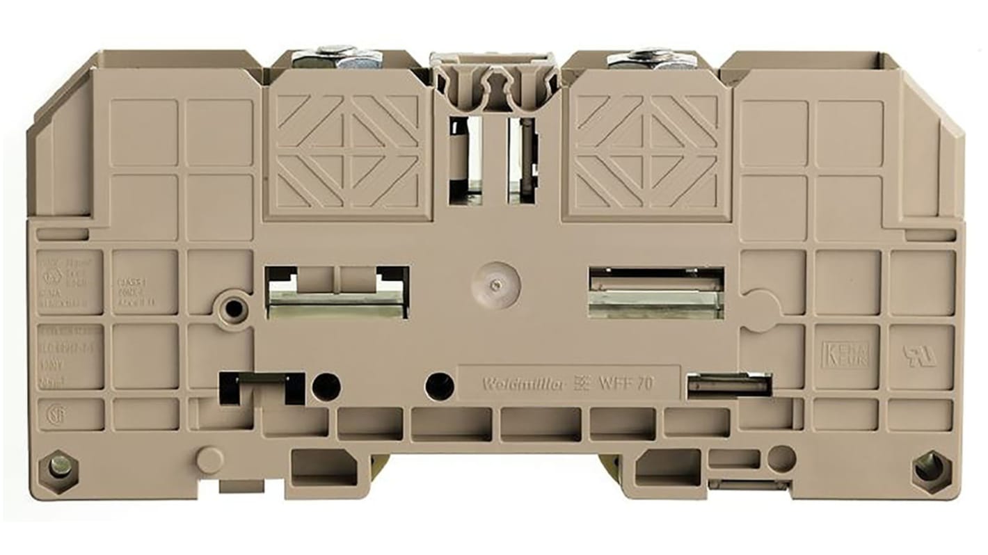 Borne terminal pasante, Beige, Terminación Atornillado