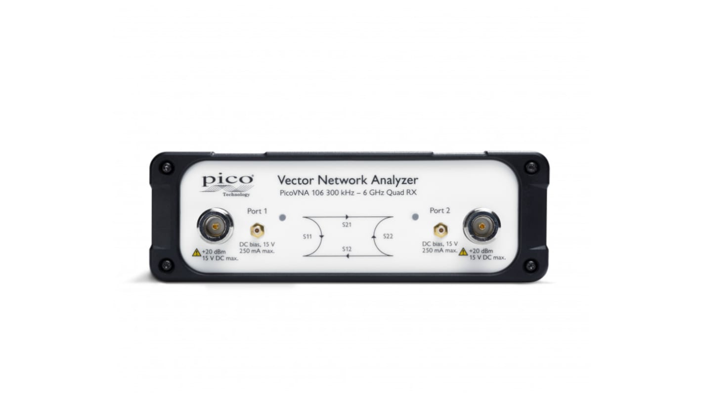 Pico Technology PicoVNA 106 PC USB 300 kHz → 6GHz Vector Network Analyzer, Factory Calibrated