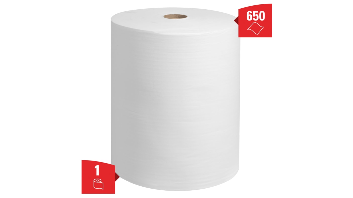 Kimberly Clark Ismételt használat Törlőruhák 650db/csomag, Fehér, használható: (Általános tisztítás)-hoz 1 X60 Száraz
