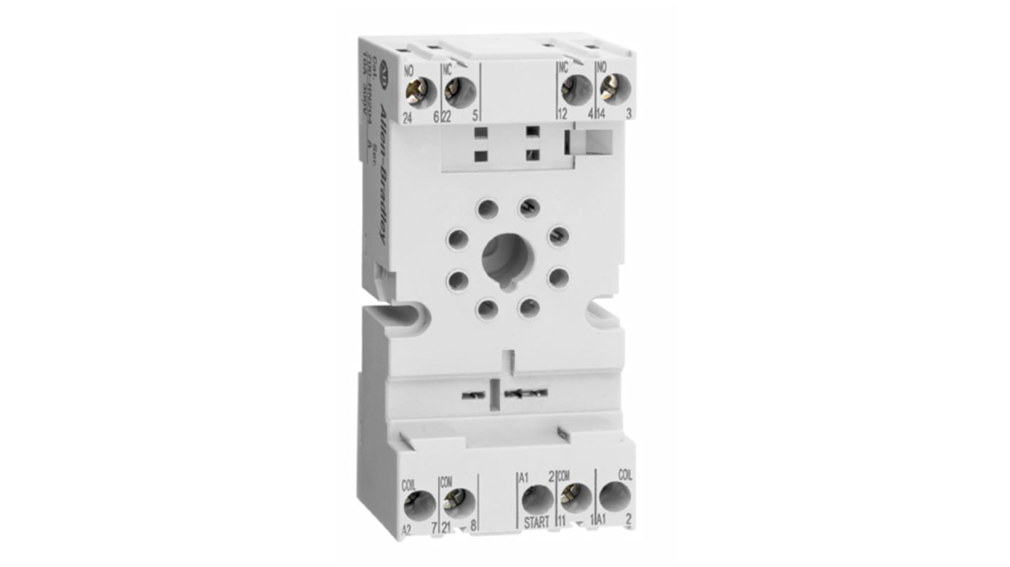 Rockwell Automation 700-HN 8 Pin 300V DIN Rail, Panel Mount Relay Socket, for use with 700-HA Relay
