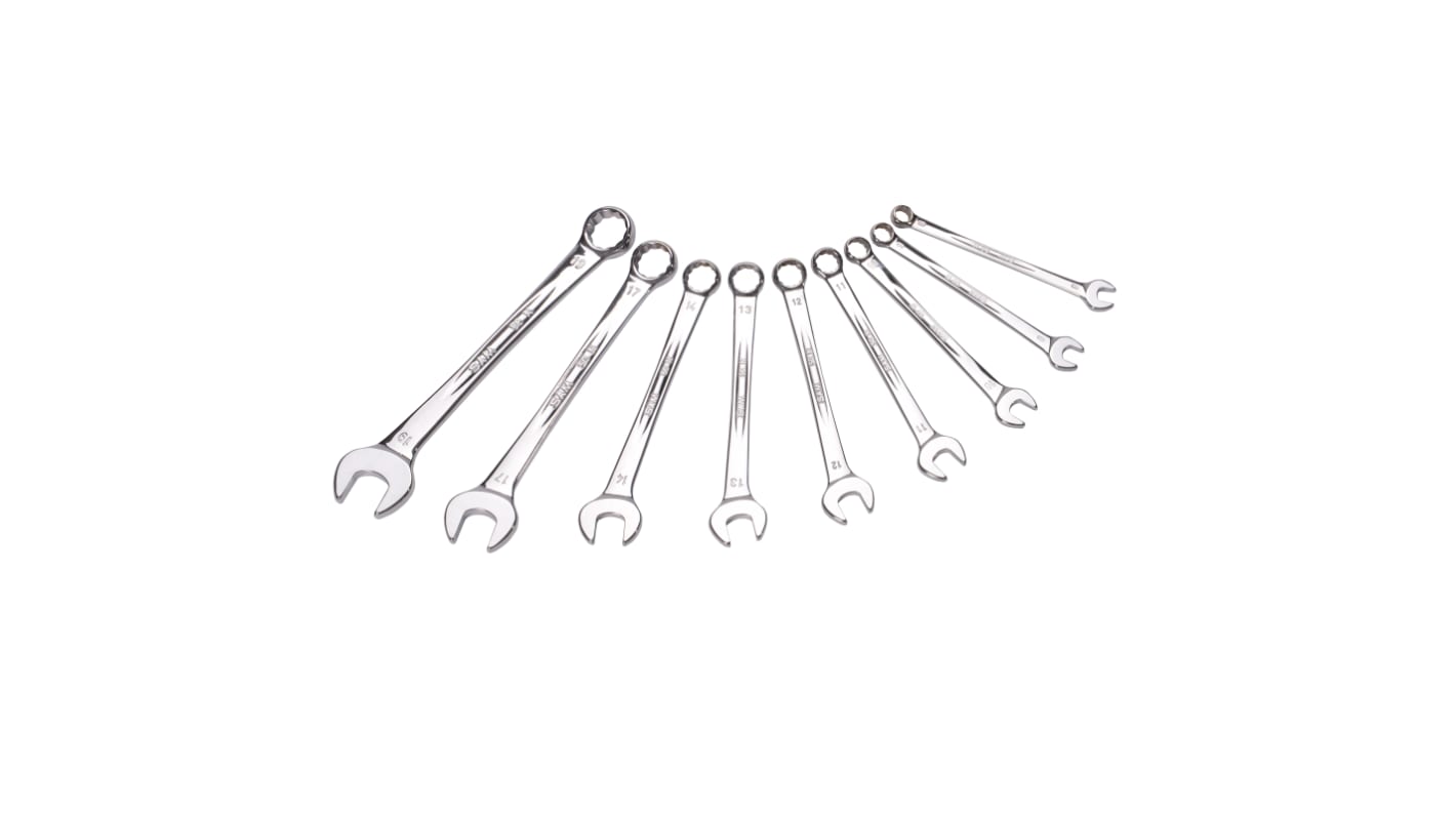 SAM 9-Piece Combination Spanner Set, 8 → 19 mm