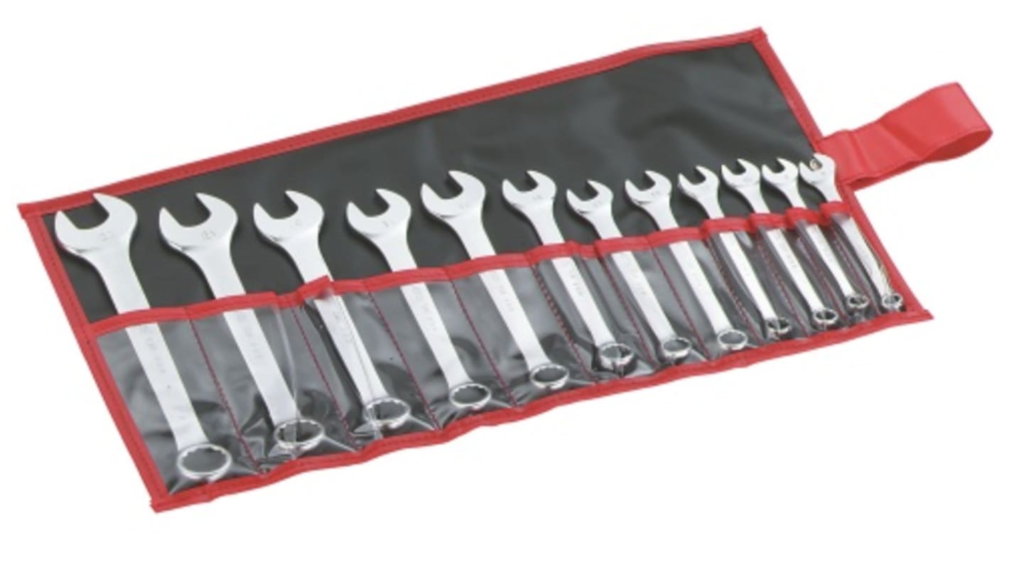 SAM 12-Piece Combination Spanner Set, 8 → 22 mm, Chrome Vanadium Steel