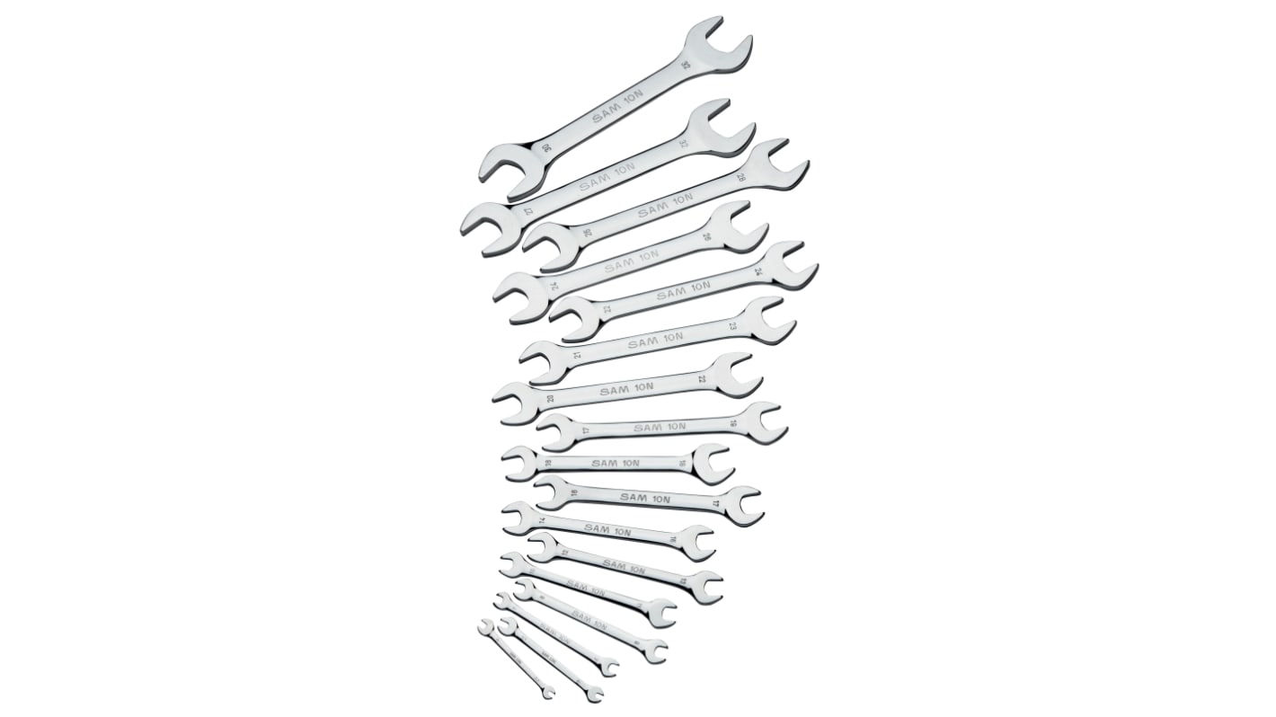 SAM 17-Piece Open Ended Spanner Set, 3.2 x 5 → 38 x 42 mm