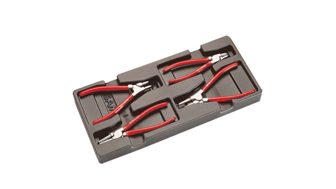 SAM 4-Piece Circlip Plier Set, Bent, Straight Tip