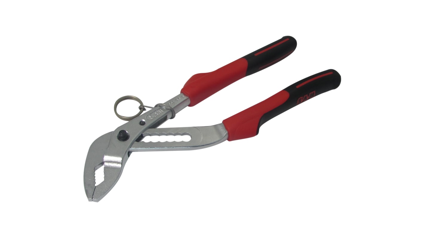 SAM Water Pump Pliers, 250 mm Overall, Bent Tip, 40mm Jaw