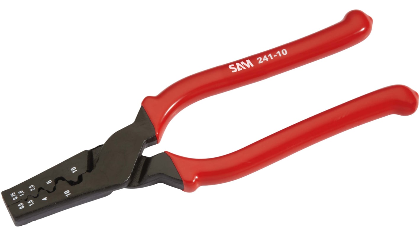 SAM 241 Hand Crimp Tool for Wire Ferrules, 0.5 → 16mm² Wire