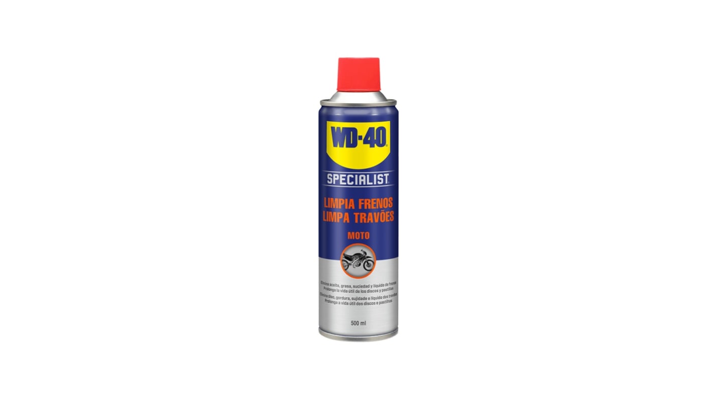 Limpiador de frenos de motos WD-40 SPECIALIST MOTO, Aerosol de 500 ml