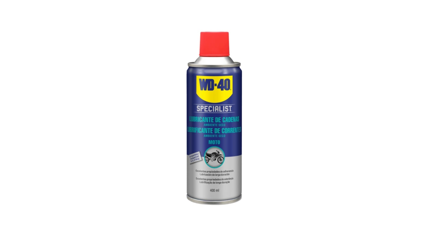 Lubricante WD‑40 SPECIALIST MOTO Lubricante Cadenas Ambiente Seco, Aerosol de 400 ml