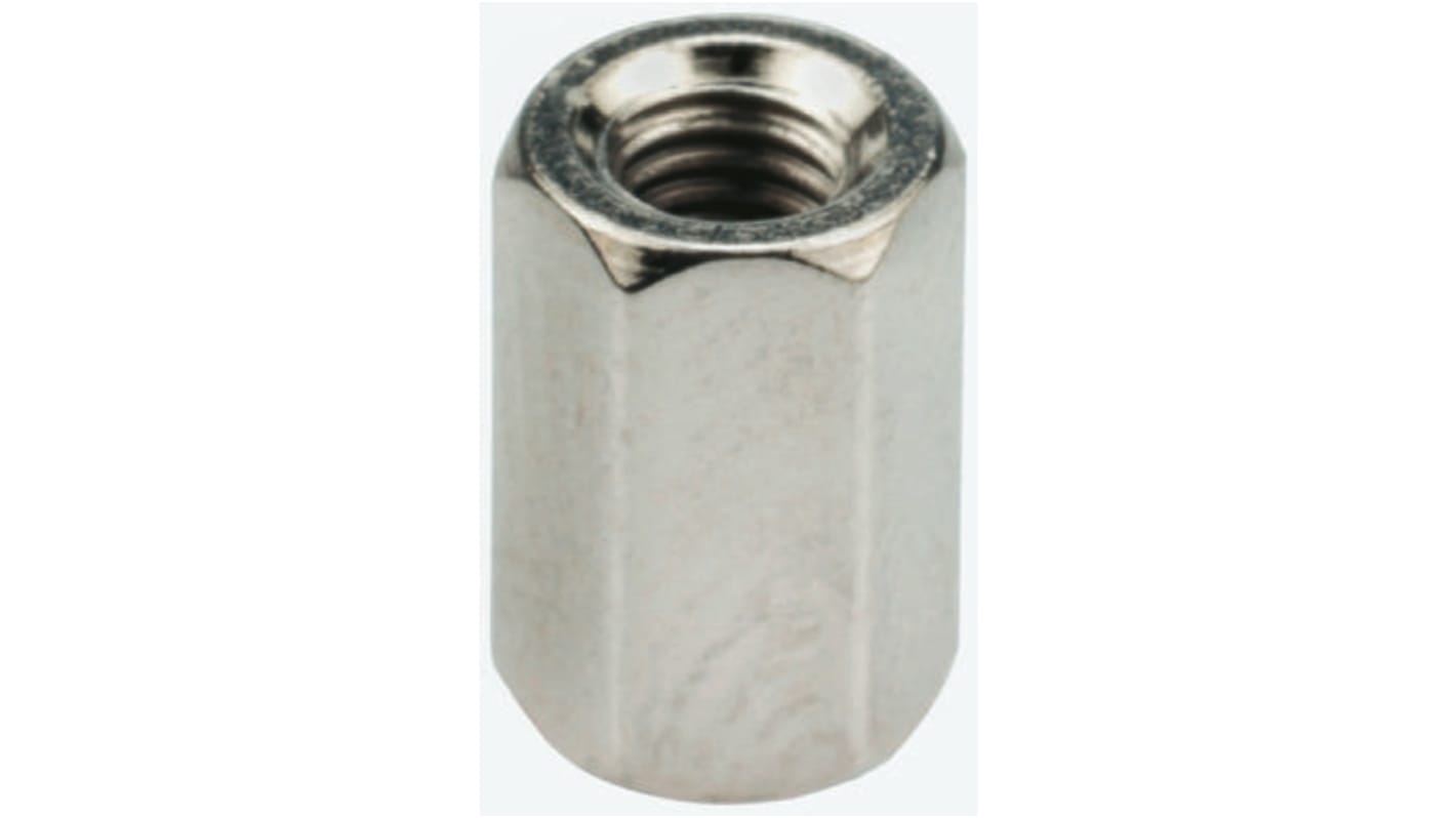 Richco Threaded Standoff, M3 x M3 Thread, 15mm Body, Zinc Plated Steel, Female/Female