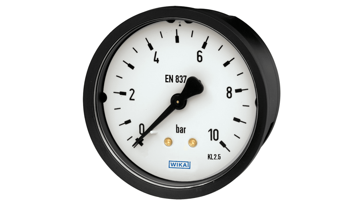 Manómetro WIKA, 0bar → 1bar, conexión G 1/4, Ø ext. 100mm