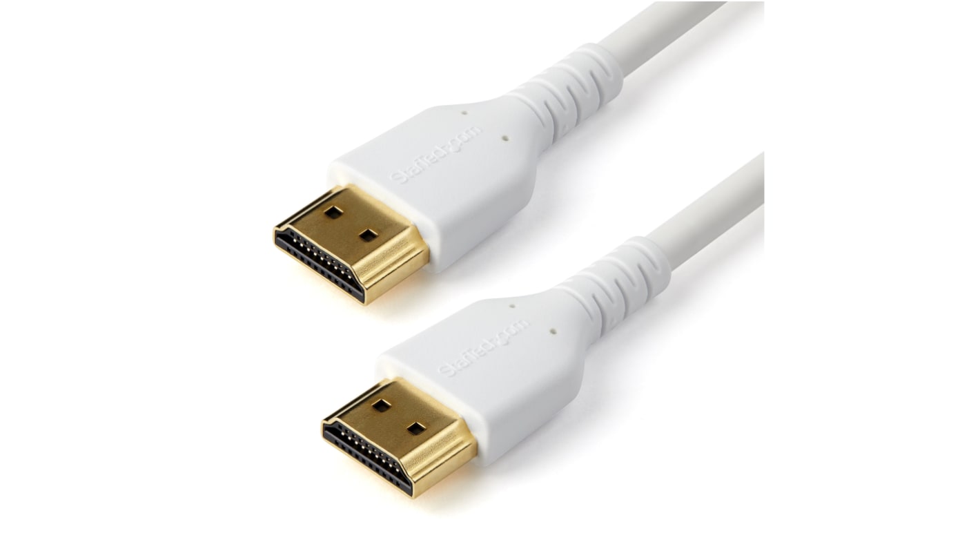 StarTech.com HDMI-Kabel A HDMI Stecker B HDMI Stecker Premium-Hochgeschwindigkeit 4K @ 60Hz max., 1m, Weiß