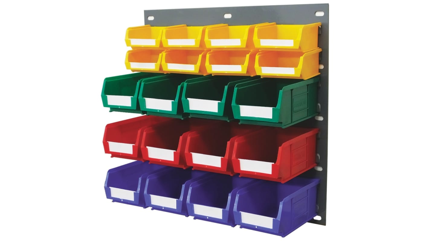 Unité de stockage de panneaux porte-outils RS PRO Bleu, vert, rouge, jaune en PP, 438mm x 457mm