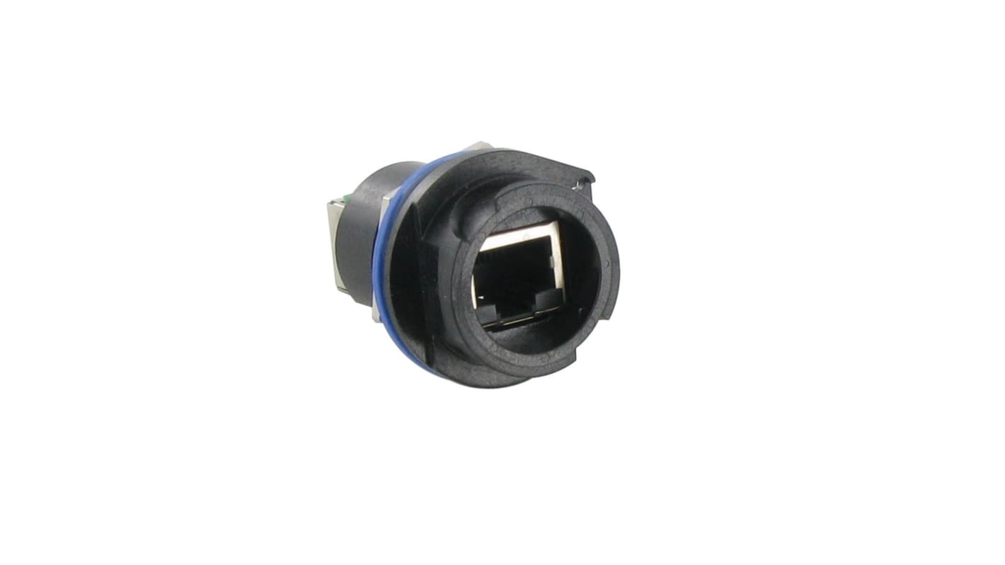 Conector RJ45 Cat5e Hembra Amphenol Socapex serie RJFRB, de 8 vías, no apantallado