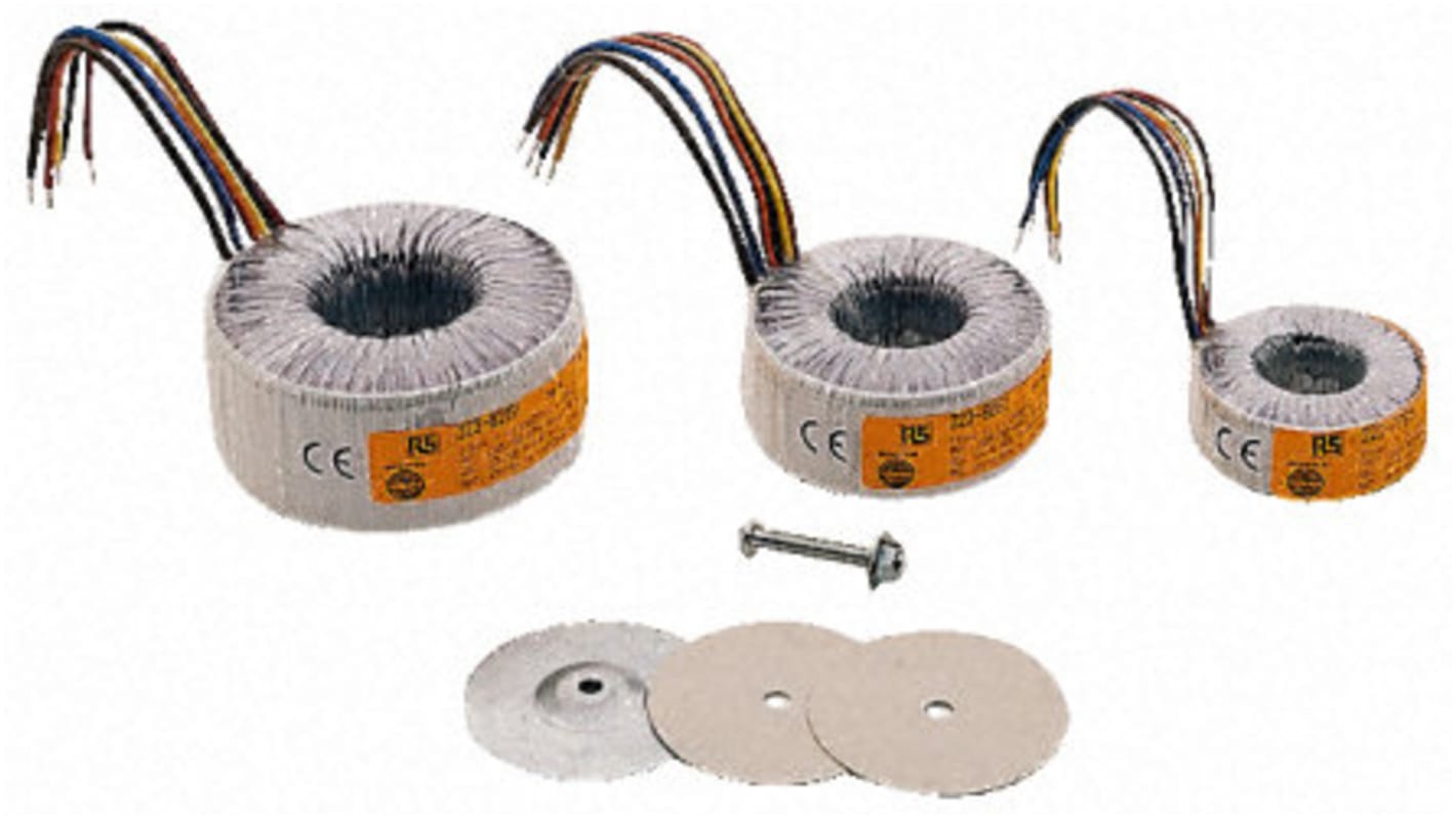 Transformador toroidal Nuvotem Talema, 0300P1-2-055, Tensión 2 x 55V ac, Potencia 300VA, 2 salidas