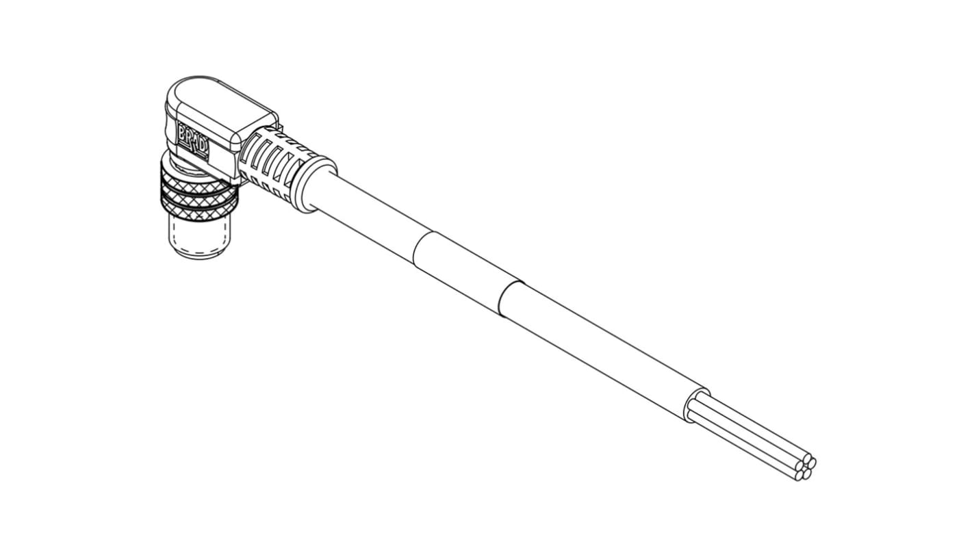 Brad from Molex Érzékelő-működtető kábel, M8 - Szereletlen - 4 érintkező, 2m