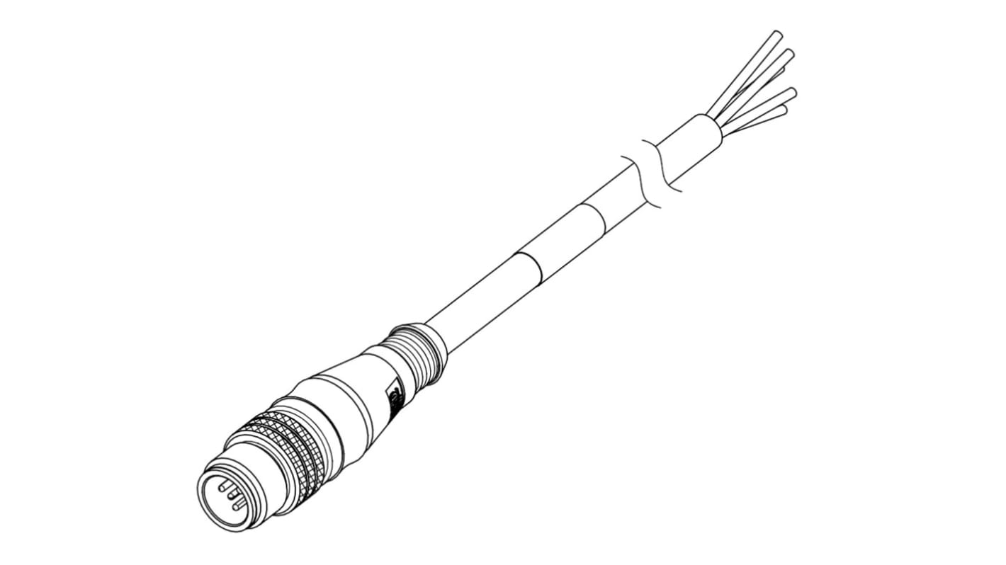 Cable de conexión Brad from Molex, con. A M12, 4 polos, con. B Sin terminación, long. 5m