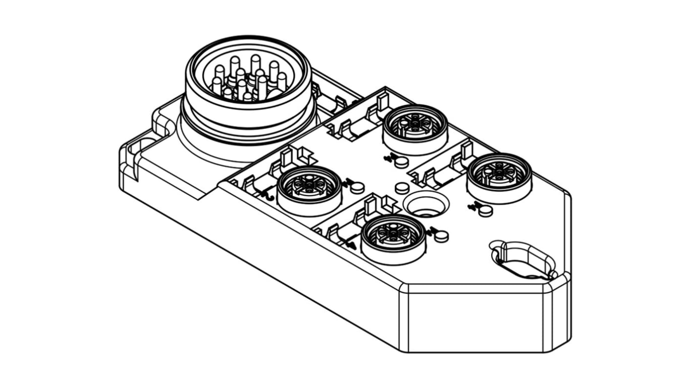 Câble Brad from Molex, 4 ports , M12