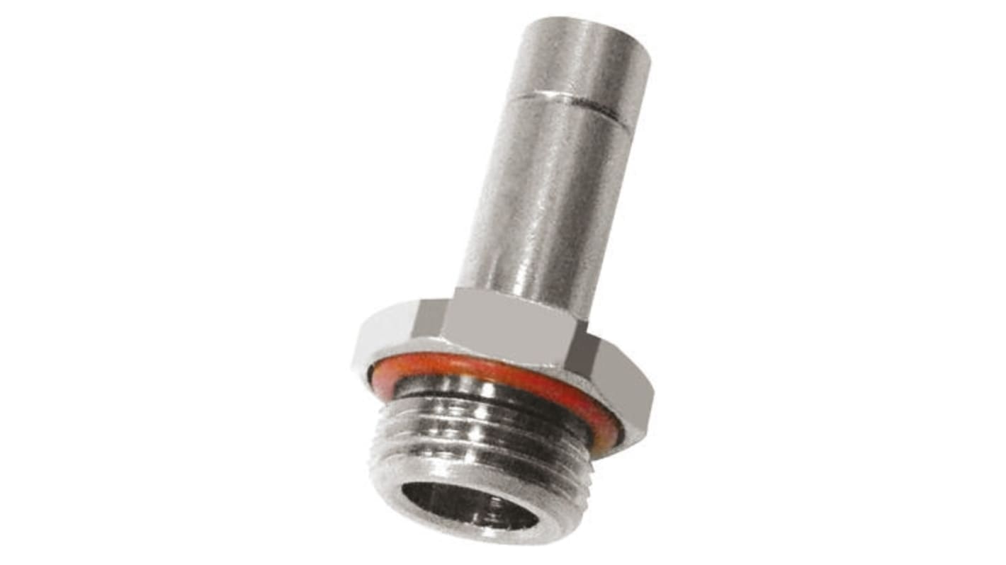 Legris LF3800 Series Straight Threaded Adaptor, R 1/8 Male to Push In 6 mm, Threaded-to-Tube Connection Style