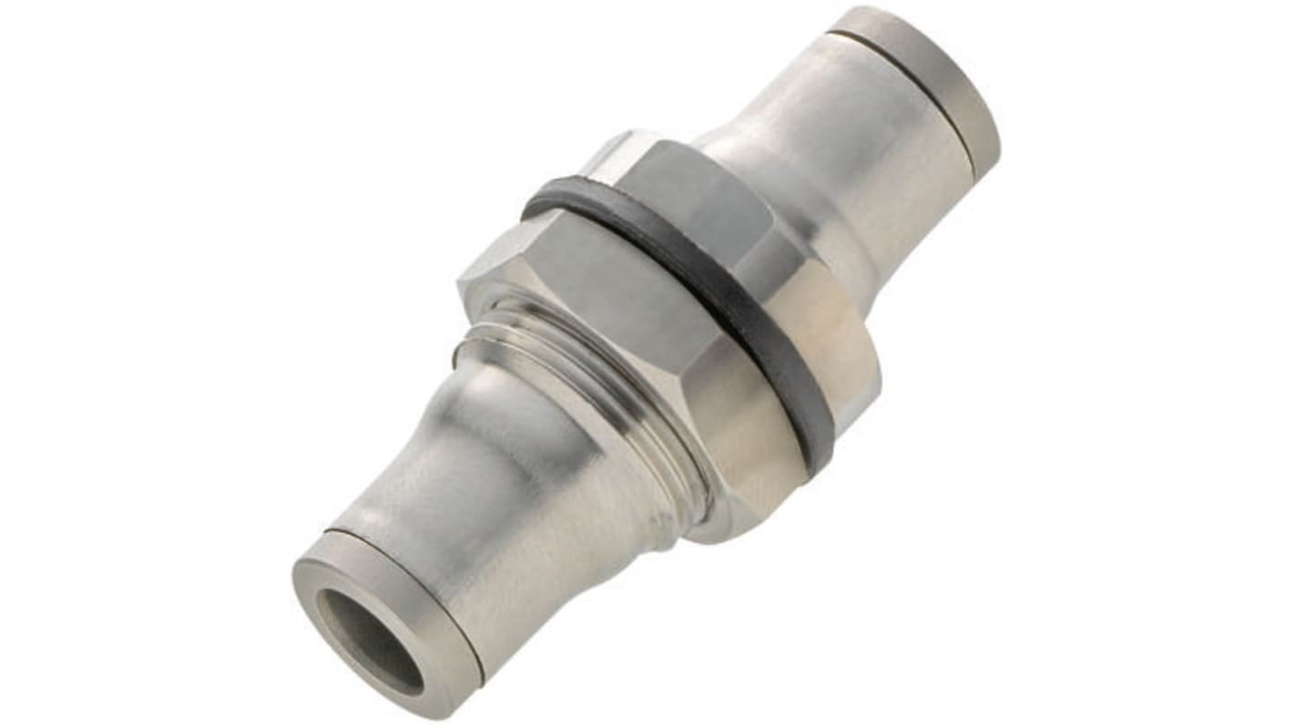 Legris LF3800 Series Bulkhead Tube-to-Tube Adaptor, Push In 12 mm to Push In 12 mm, Tube-to-Tube Connection Style