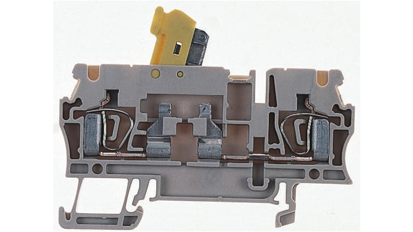 Weidmüller ZTR Series Brown Test Disconnect Terminal Block, Single-Level, Clamp Termination