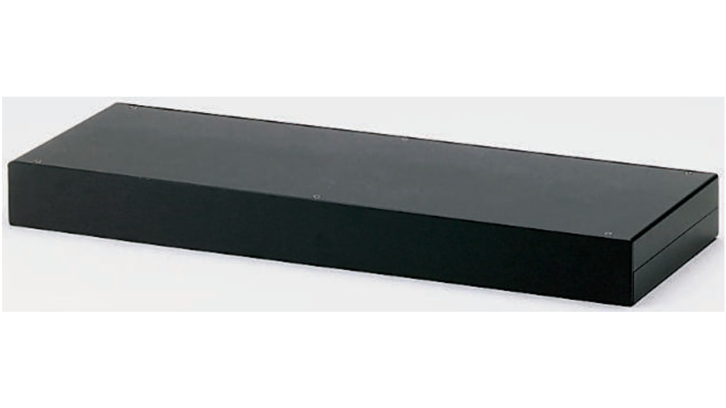 RS PRO Black Anodised Aluminium Instrument Case, 442 x 153 x 88mm