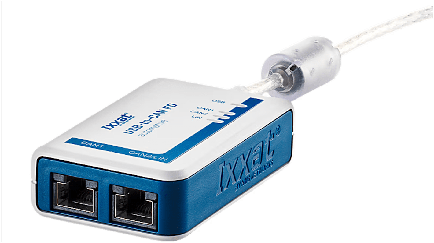 Ixxat interfész adapter, A: USB, B: RJ45