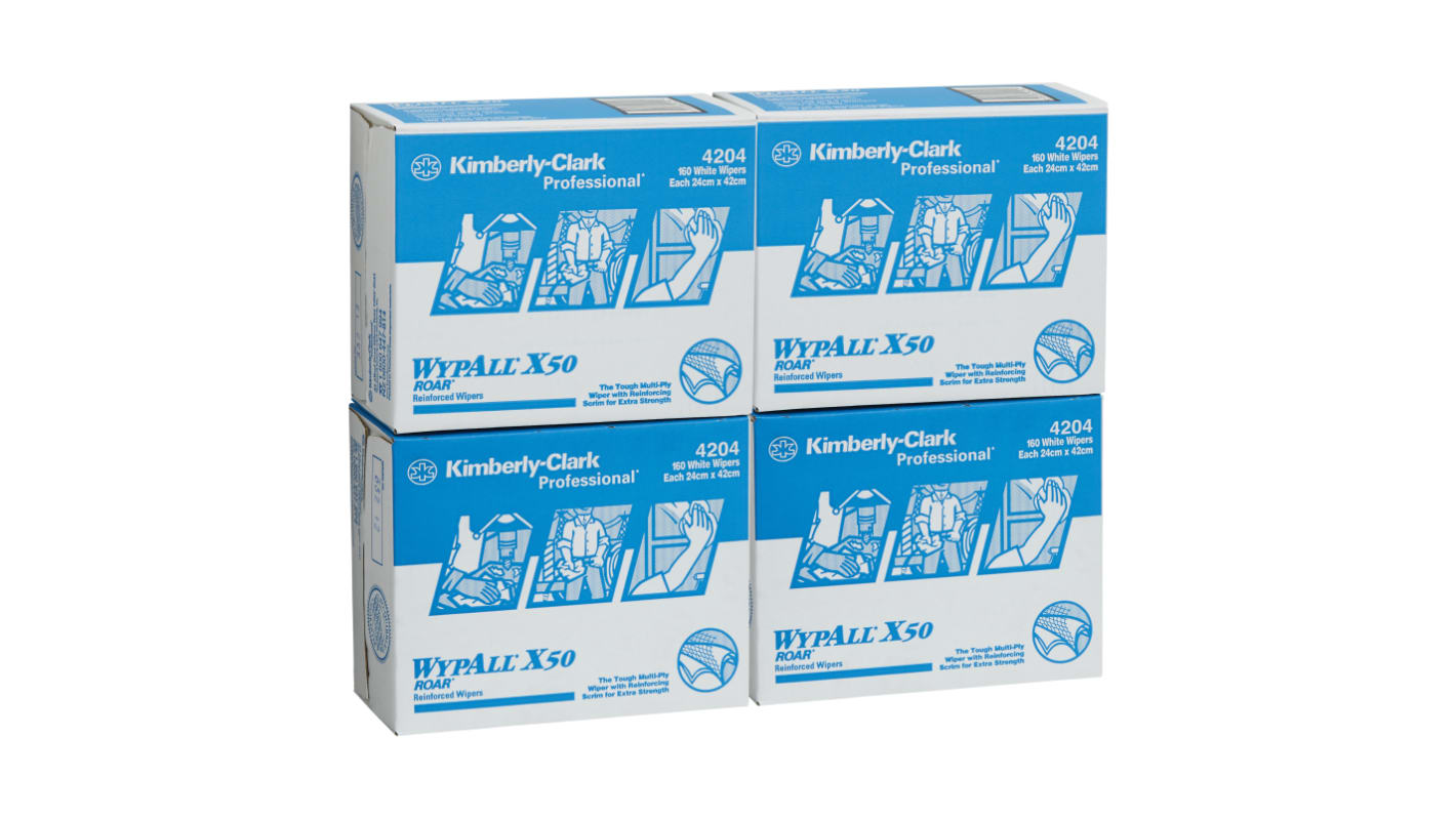 WYPALL X50 Pop-Up Wipers (4204) Dry Multi-Purpose Wipes, Pack of 640