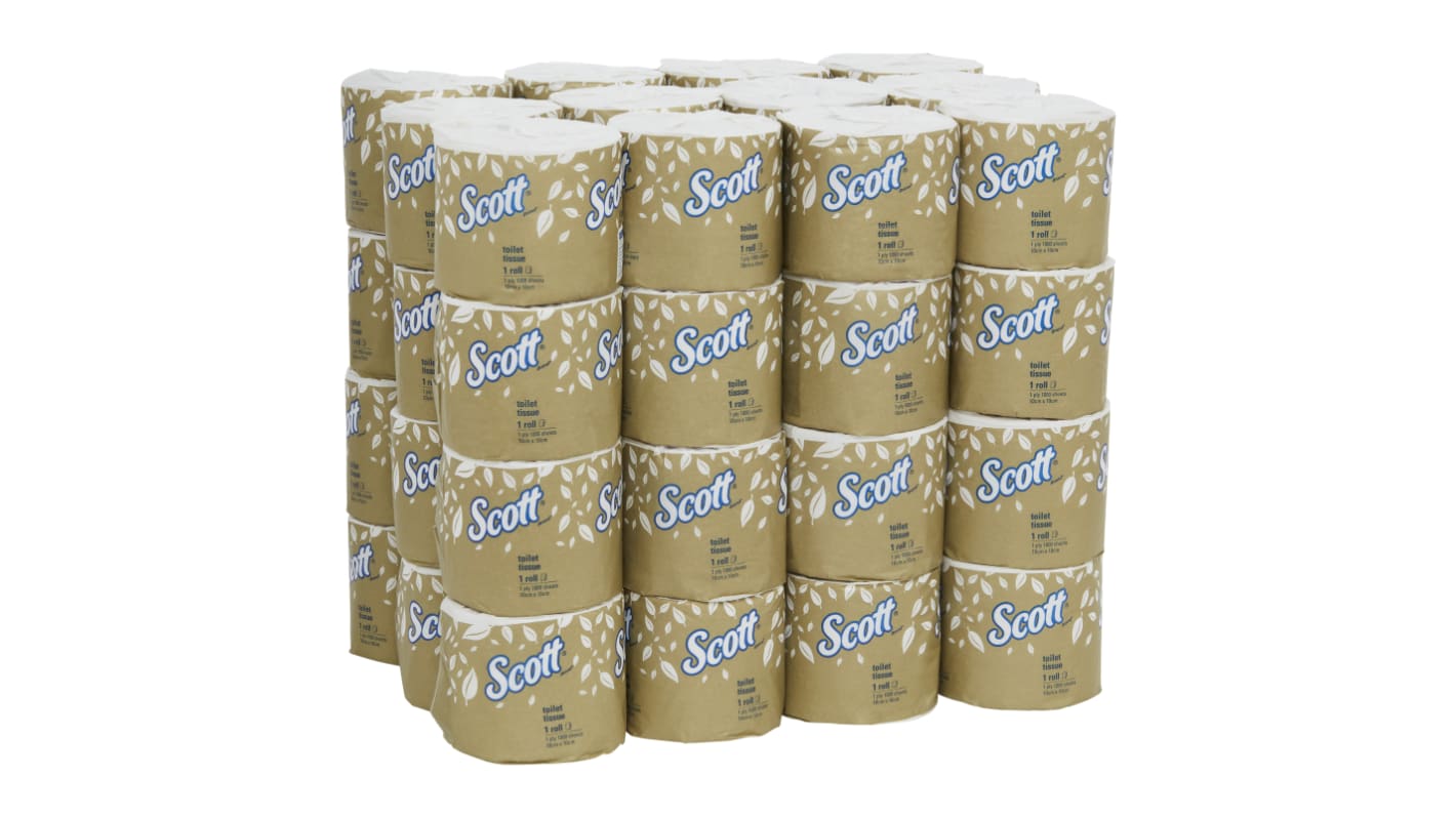 SCOTT 1 rolls of 48 Sheets Toilet Roll, 1 ply