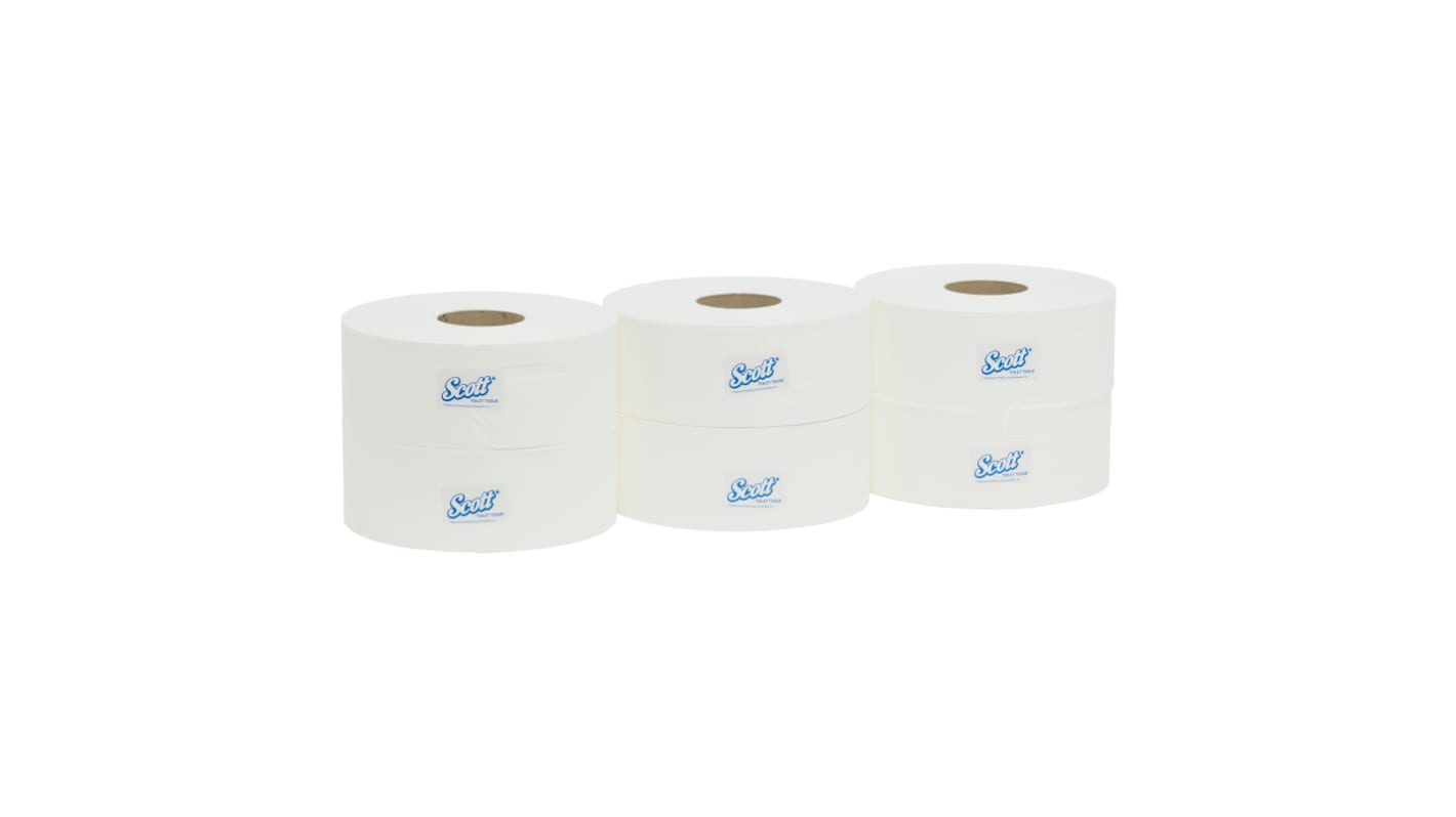 SCOTT 6 rolls of 800 Sheets Toilet Roll, 1 ply