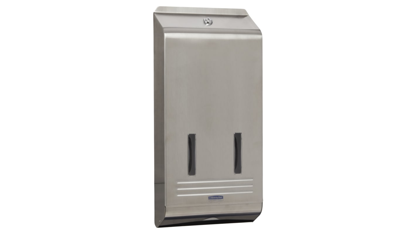 Kimberly Clark Stainless Steel White Paper Towel Dispenser, 85mm x 240mm x 240mm