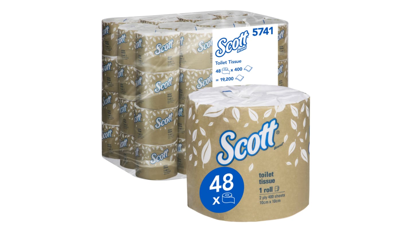 SCOTT 1 rolls of 48 Sheets Toilet Roll, 2 ply