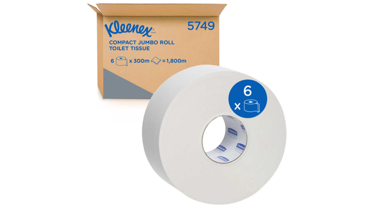 KLEENEX 1 rolls of 1 Sheets Toilet Roll, 2 ply