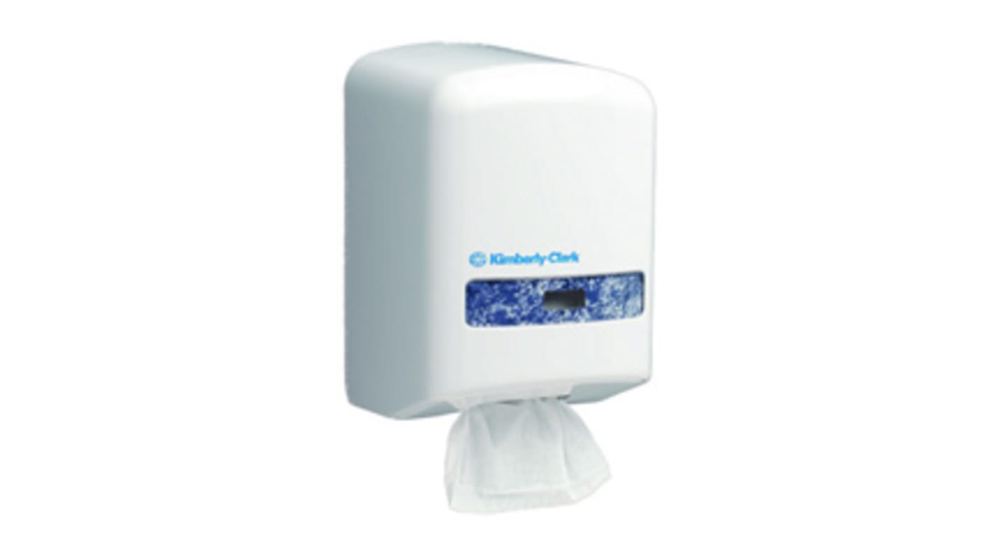 Kimberly Clark White Toilet Roll Dispenser, 13.1cm x 20.9cm x 14.1cm