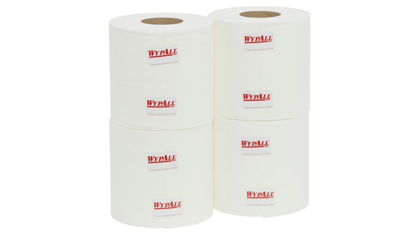 WYPALL L10 Regular Duty Centrefeed Wiper Roll (94121) Dry Light Cleaning Towel, Centrefeed of 4