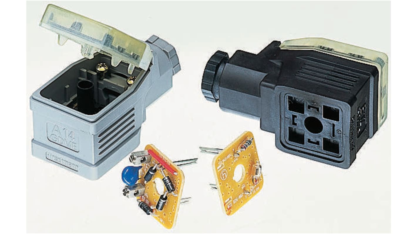 Accessorio connettore, Hirschmann, Circuito stampato non equipaggiato, uso con Connettore rettangolare serie GDM