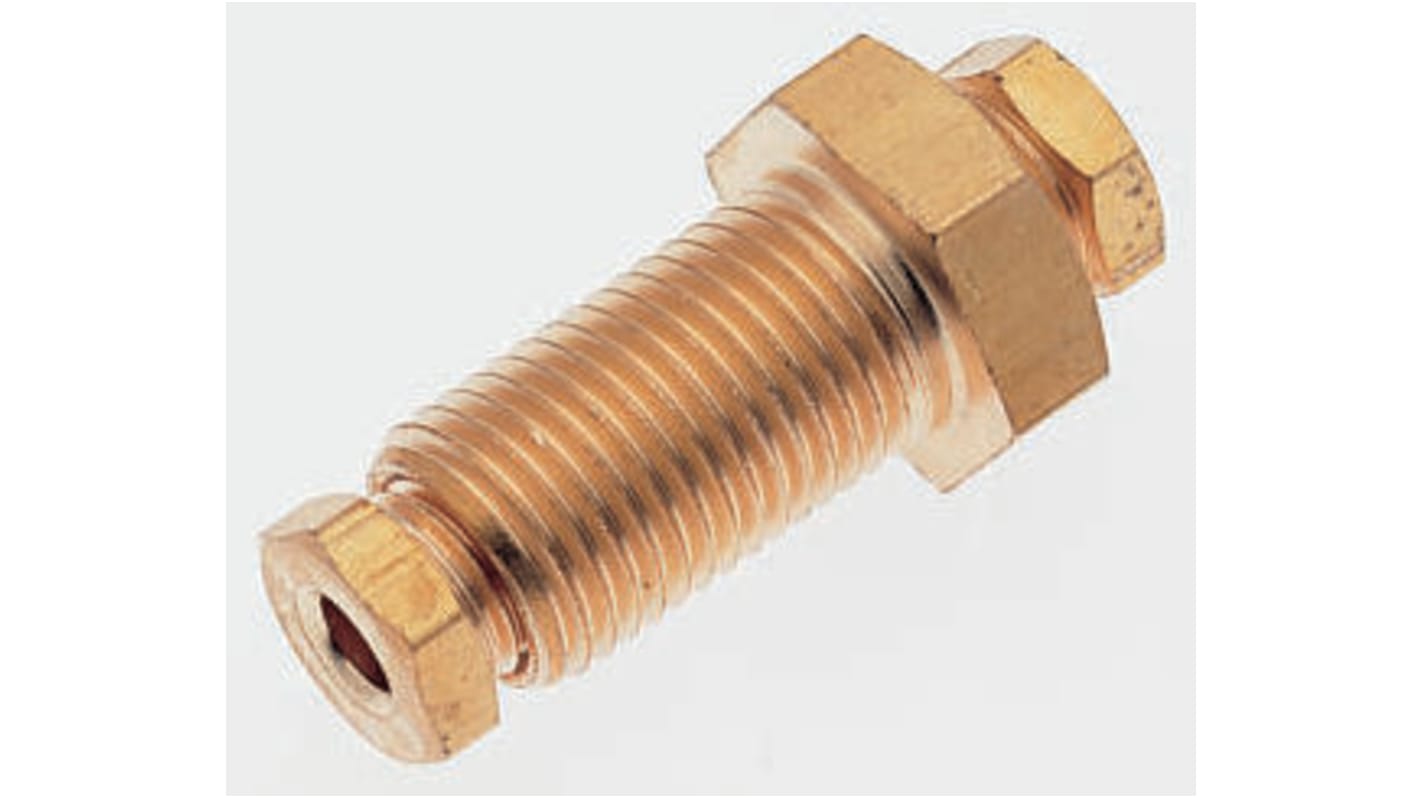 Norgren 18 Series Bulkhead Tube-to-Tube Adaptor, Push In 8 mm to Push In 8 mm, Tube-to-Tube Connection Style