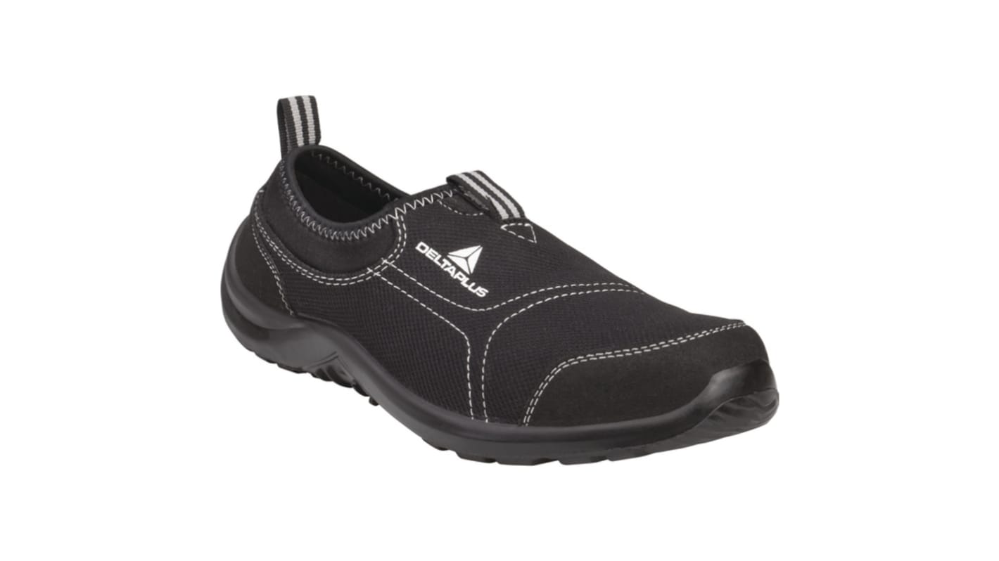 Delta Plus Unisex Black Stainless Steel Toe Capped Safety Shoes, UK 3, EU 36