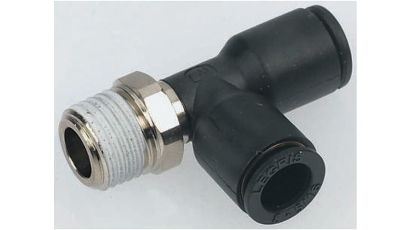 Legris LF3000 Series Tee Threaded Adaptor, Push In 10 mm to Push In 10 mm, Threaded-to-Tube Connection Style