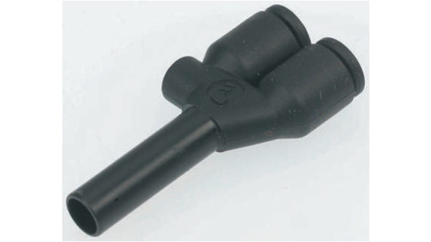 Legris LF3000 Series Y Tube-to-Tube Adaptor, Push In 4 mm to Push In 4 mm, Tube-to-Tube Connection Style