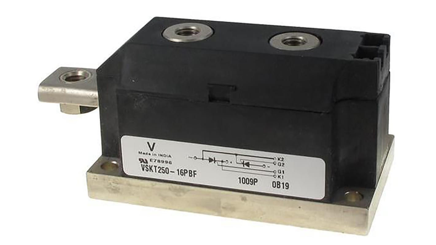 Módulo tiristor doble SCR, VS-VSKT250-16PBF, 1600V, 250A, 350mA, MAGN-A-PAK, 7-Pines