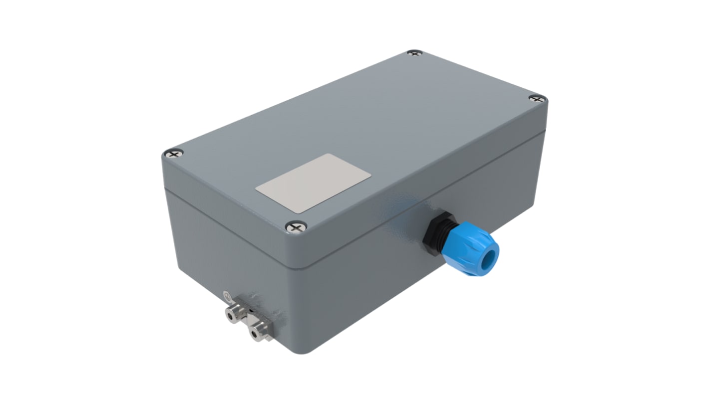 Rose Ex Aluminium Series Grey Aluminium Junction Box, IP66, 20 Terminals, ATEX, 220 x 120 x 80mm