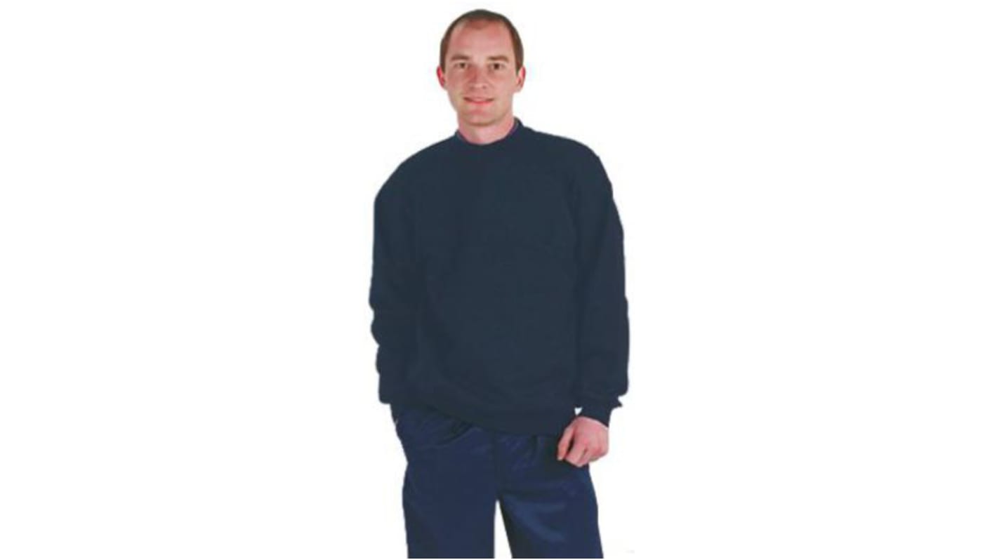 Dickies Navy Cotton, Polyester Men's Work Sweatshirt M